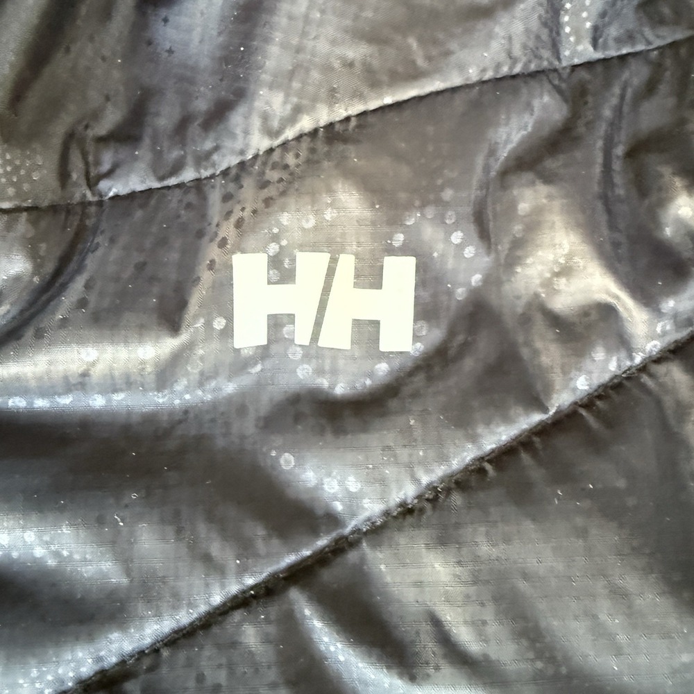 Helly Hansen Black Puffer Jacket With Swirl Detail Size XL - Picture 3 of 9